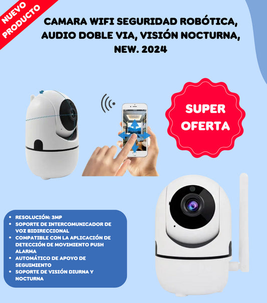 Camara Seguridad Wifi Full Hd Robótica 3d  Con Alarma Detección Movimiento, Audio De Doble Via