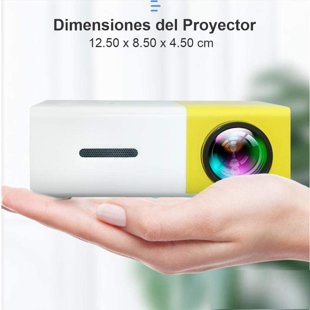 Mini Proyector Led Video Beam 600 Lumenes Yg300 Hdmi Usb Av